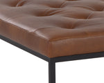 Endall Ottoman - Black  Bravo Cognac