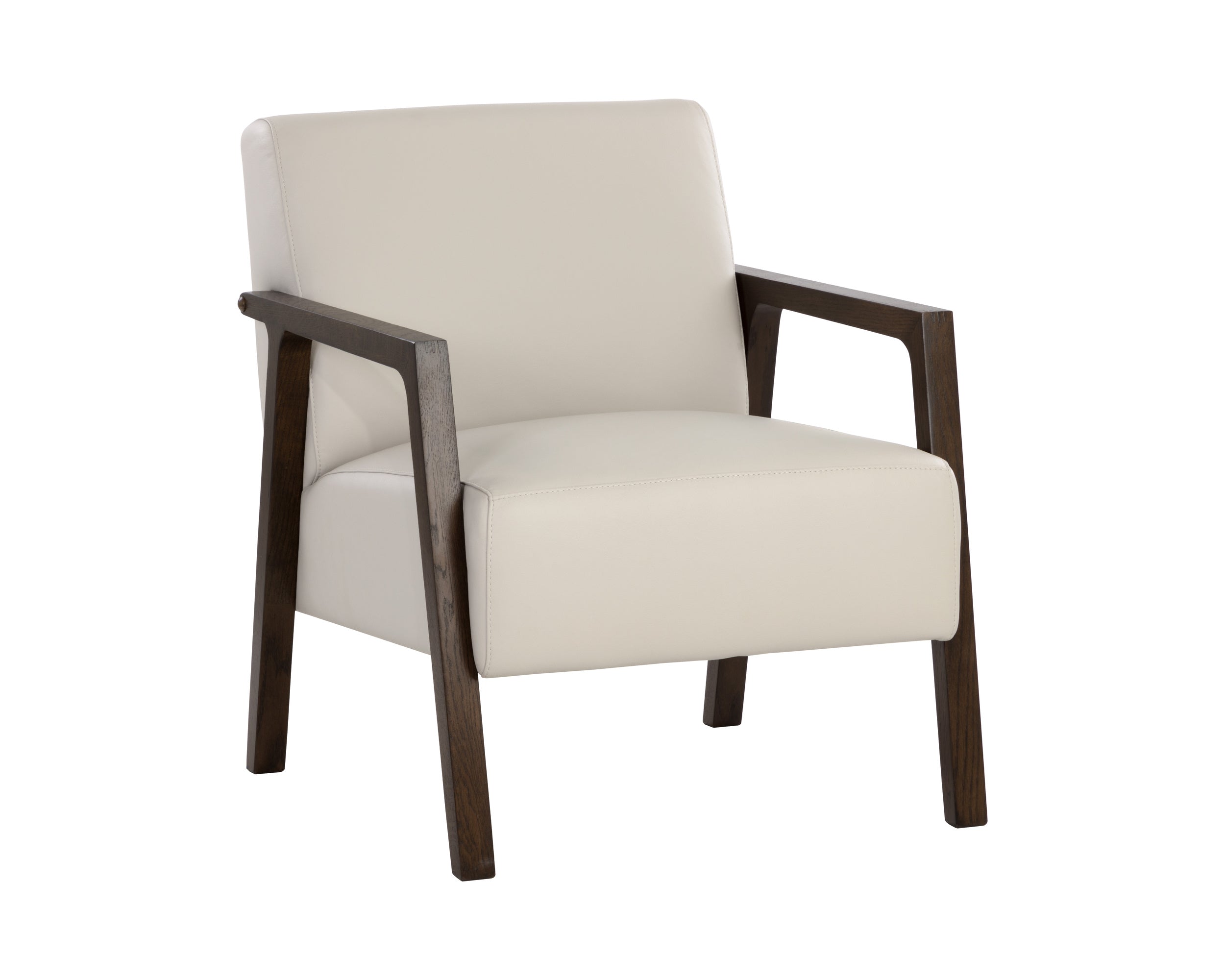 Neymar Lounge Chair - Linea Light Grey Leather
