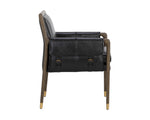 Mauti Dining Armchair - Distressed Brown  Cortina Black Leather