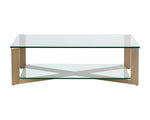 Xavier Coffee Table - Rectangular  Antique Brass