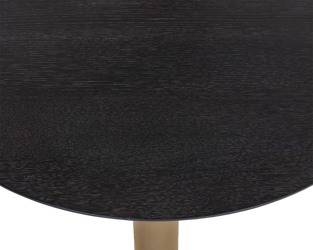 Monaco Bar Table - Gold  Grey Marble / Charcoal Grey