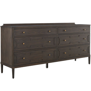 Gabby - Glenwood Mindi Wood Dresser - 6 Drawers, Cerused Brown - SCH-175847