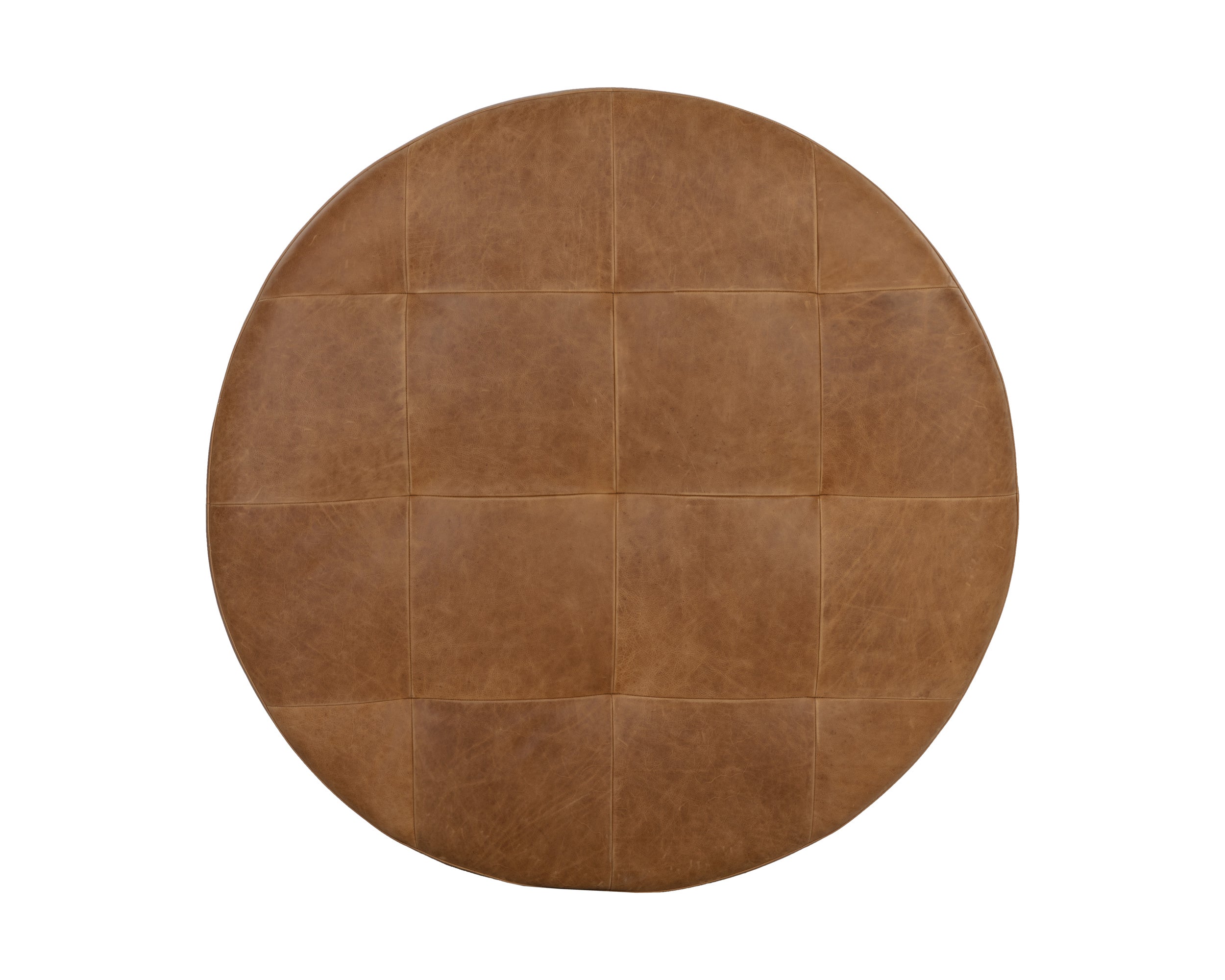 Nilda Ottoman - Camel Leather