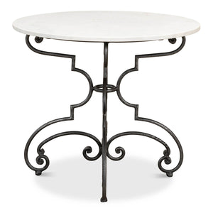 Sarreid Ltd The French Iron And Marble Table - 30139