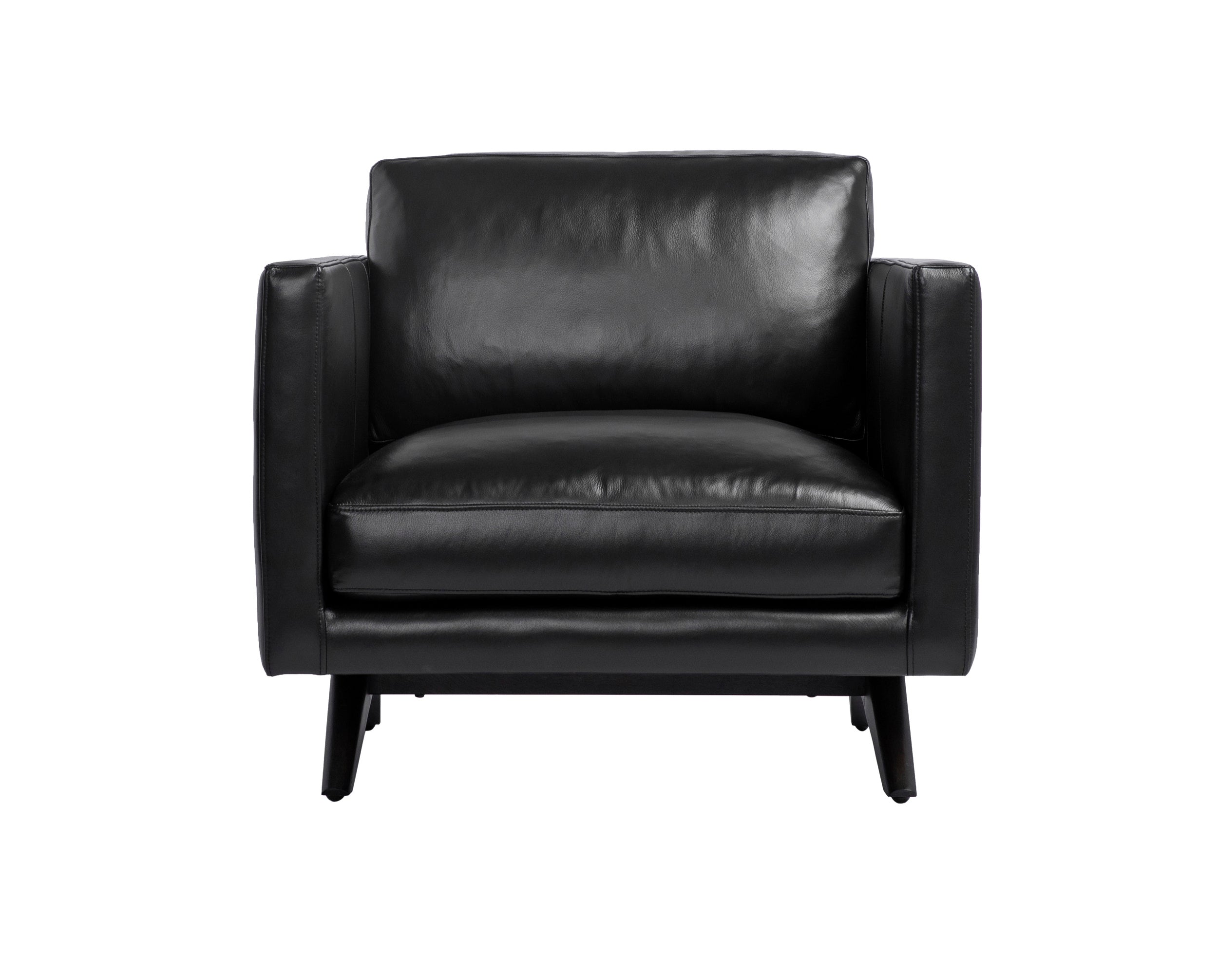 Rogers Armchair - Cortina Black Leather