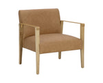 Earl Lounge Chair - Rustic Oak  Ludlow Sesame Leather