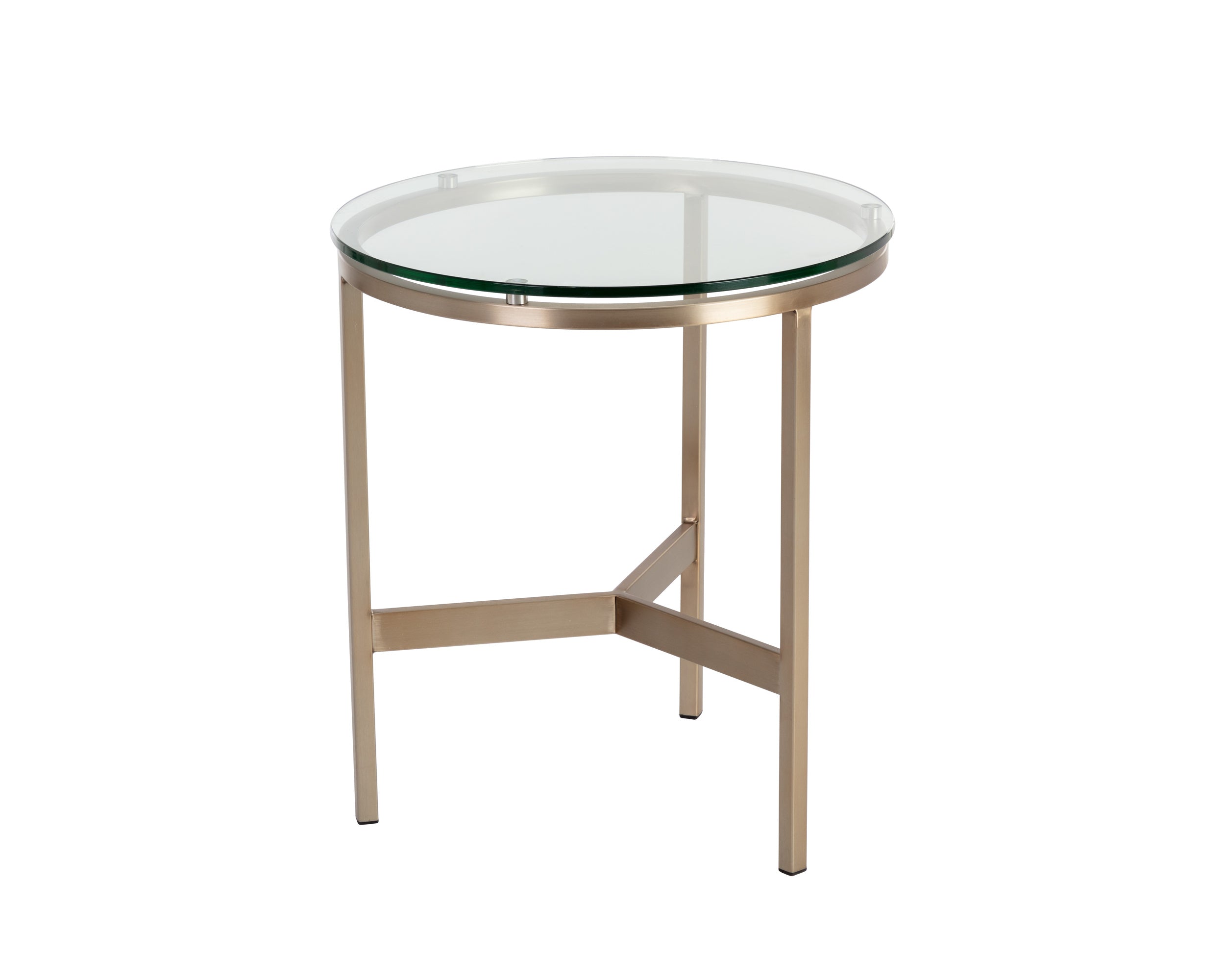 Flato End Table - Antique Brass