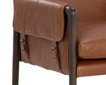 Mauti Dining Armchair - Brown  Shalimar Tobacco Leather