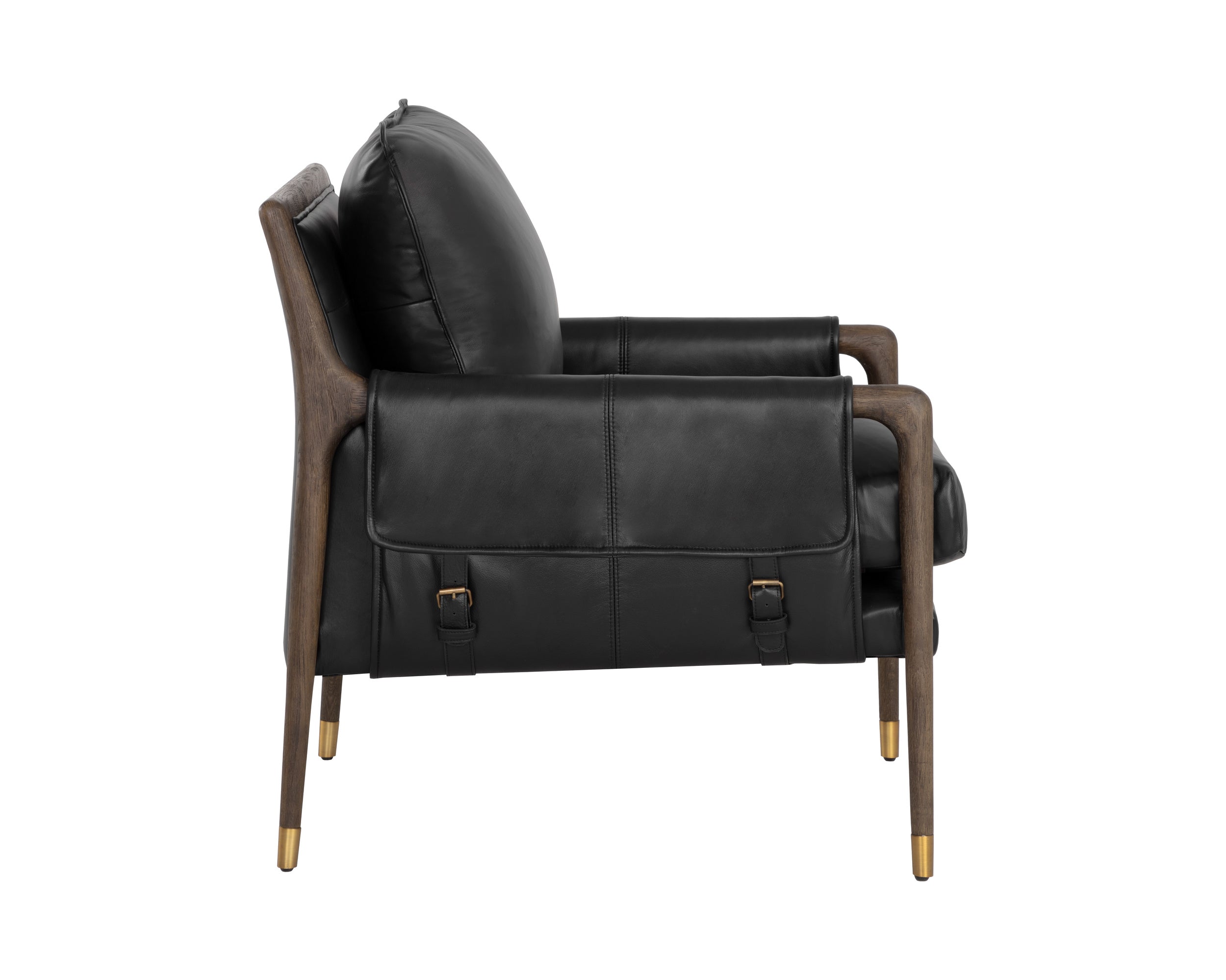 Mauti Armchair - Distressed Brown  Cortina Black Leather