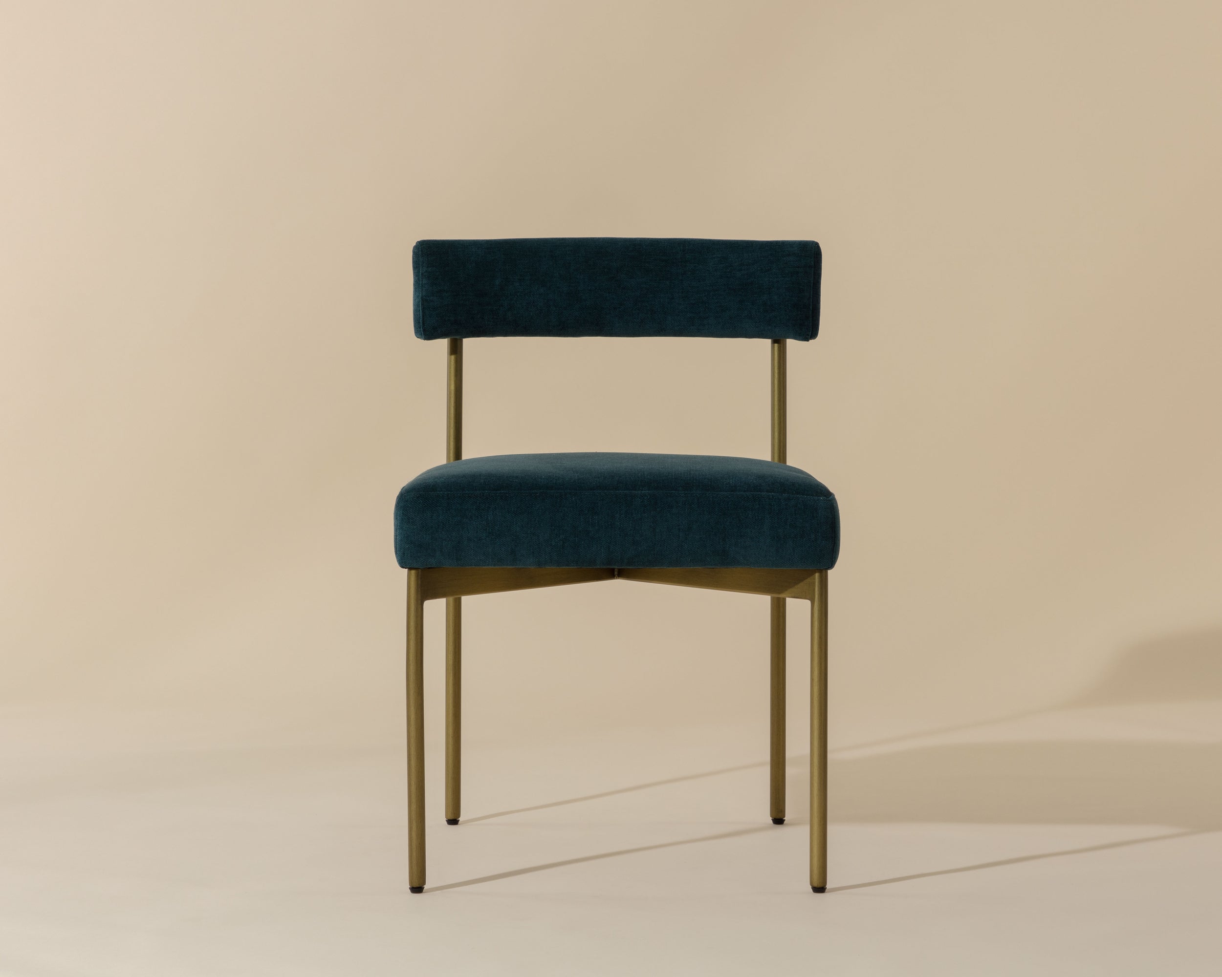 Seneca Dining Chair - Antique Brass  Danny Teal