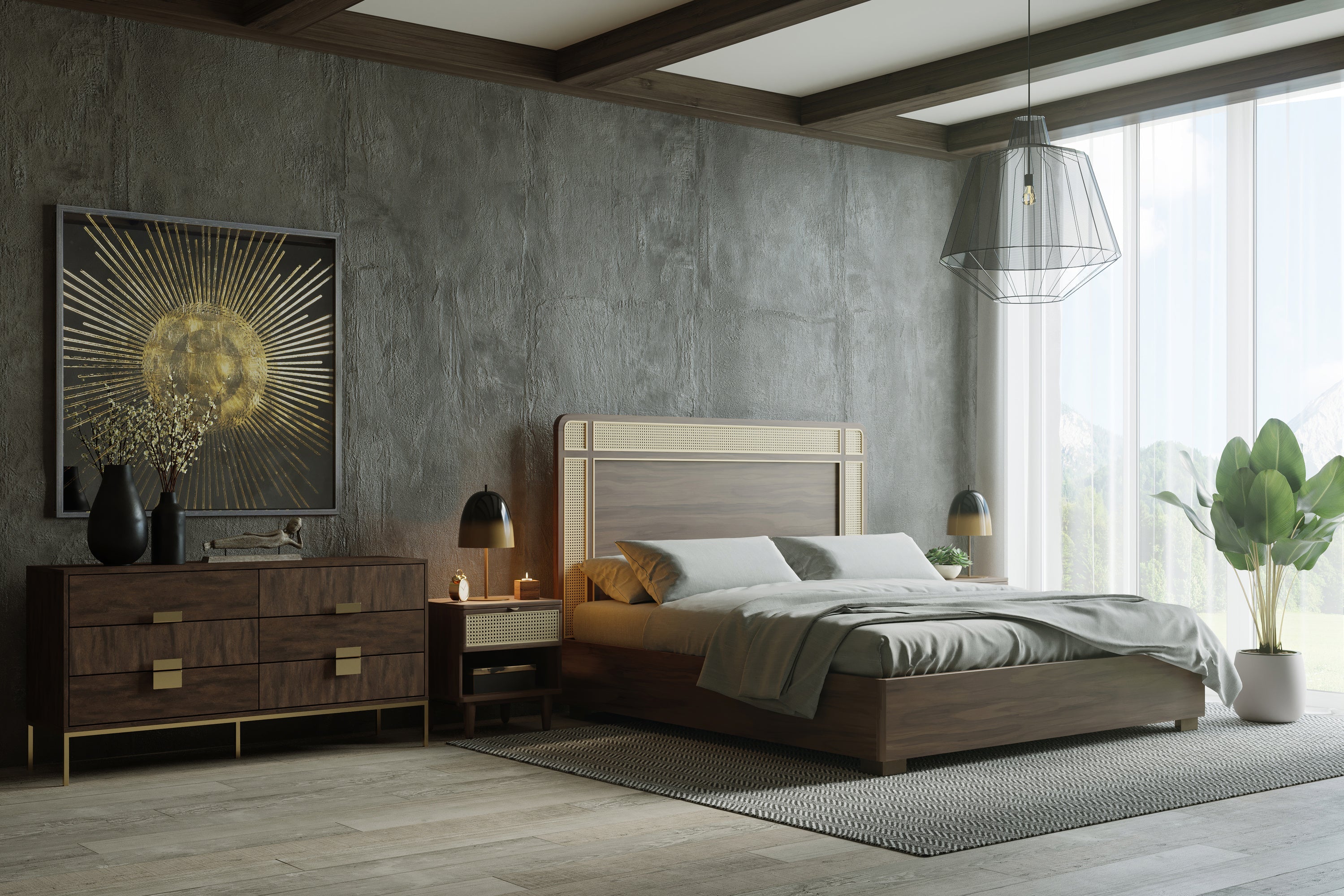 Jade Dresser - Antique Brass  Dark Mango