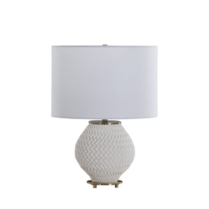 Gabby - Sylvan Ceramic Fabric Antique Brass Small Table Lamp - SCH-175752