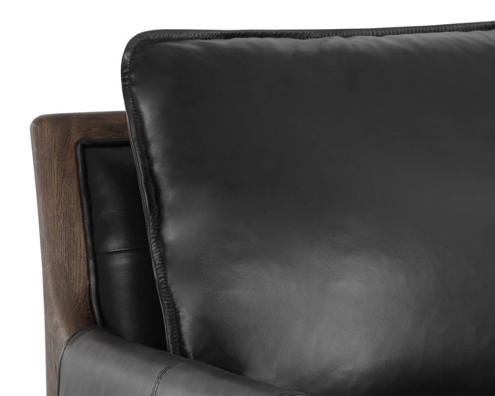 Mauti Armchair - Distressed Brown  Cortina Black Leather