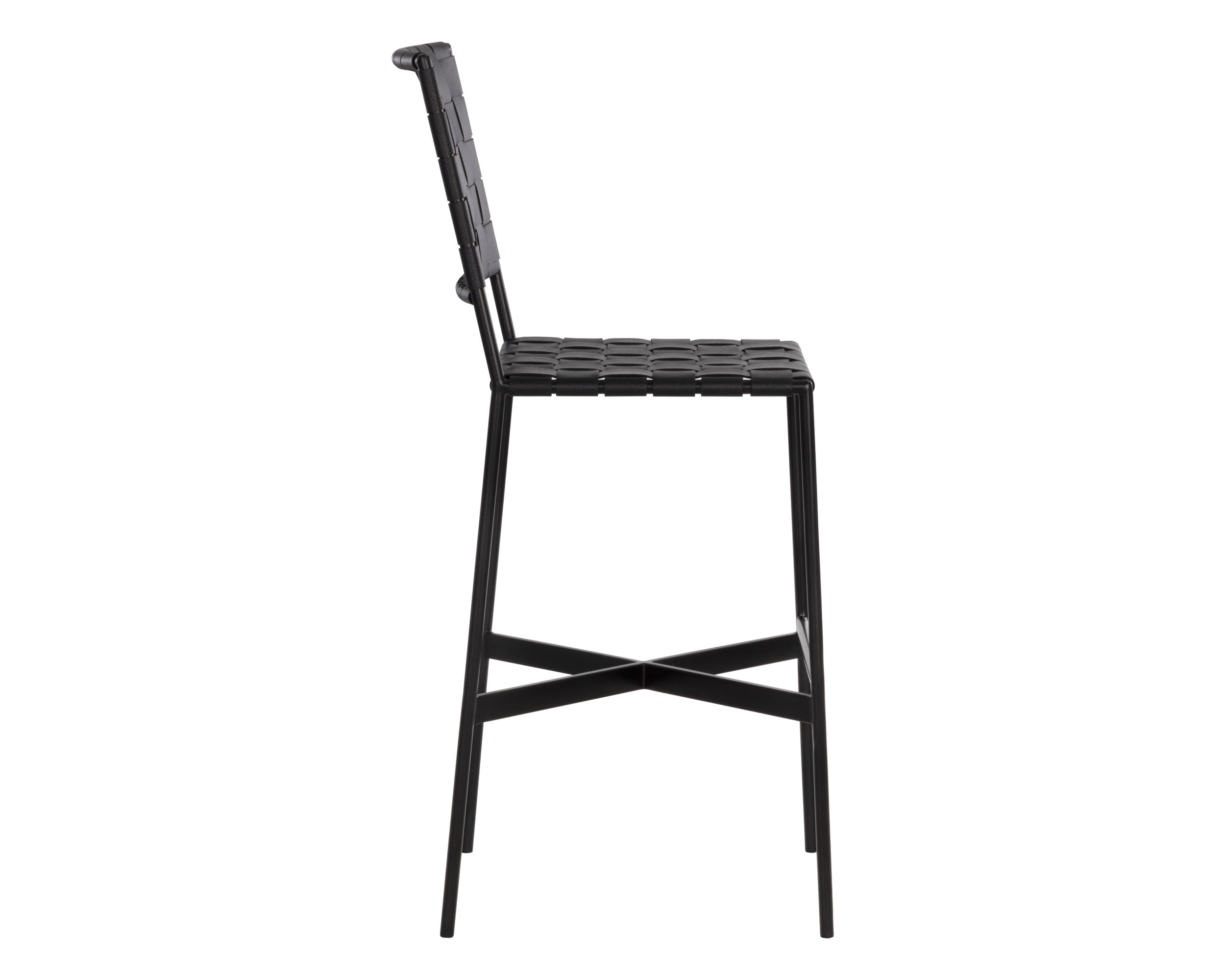 Omari Barstool - Black Leather