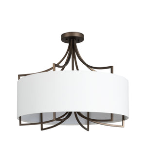 Gabby - Lacey Metal Dark Bronze Semi-Flush Mount - SCH-175664