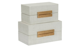 Chelsea House Raffia Boxes - White (S2) - 385491