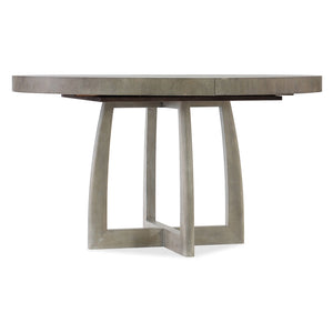 Hooker Furniture - Affinity 48in Round Pedestal Dining Table w/1-18in Leaf - 6050-75203-GRY