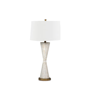 Gabby - Roman Pine Distressed White Tapered Table Lamp - SCH-155030