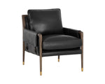 Mauti Armchair - Distressed Brown  Cortina Black Leather
