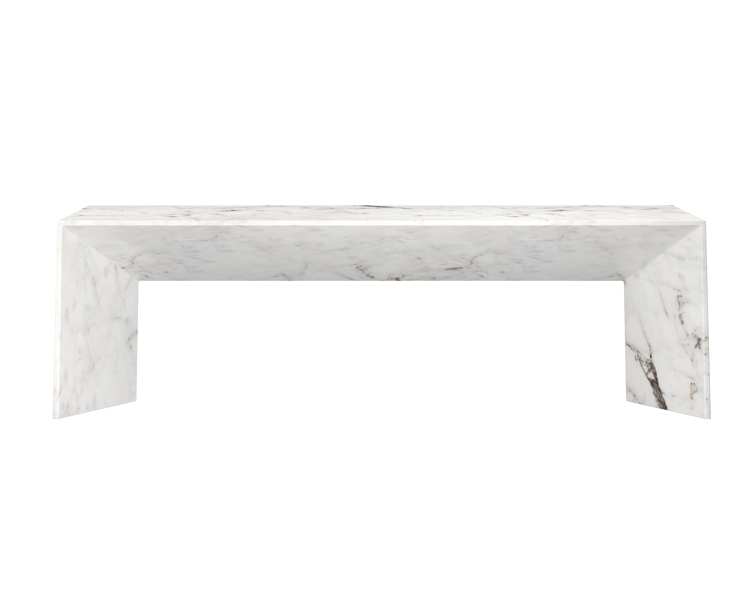 Nomad Bench - Marble Look  White