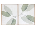 Calm Reflection (Set Of 2) - 40" X 50"  Natural Floater Frame