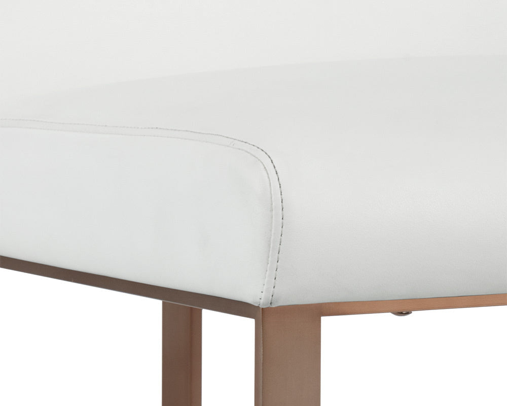 Dean Counter Stool - Antique Brass  Cantina White