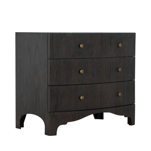 Gabby - Princeton Mindi Wood Storage Chest - 3 Drawers, Cerused Forest Black - SCH-175602