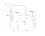 Earl Lounge Chair - Rustic Oak  Ludlow Sesame Leather