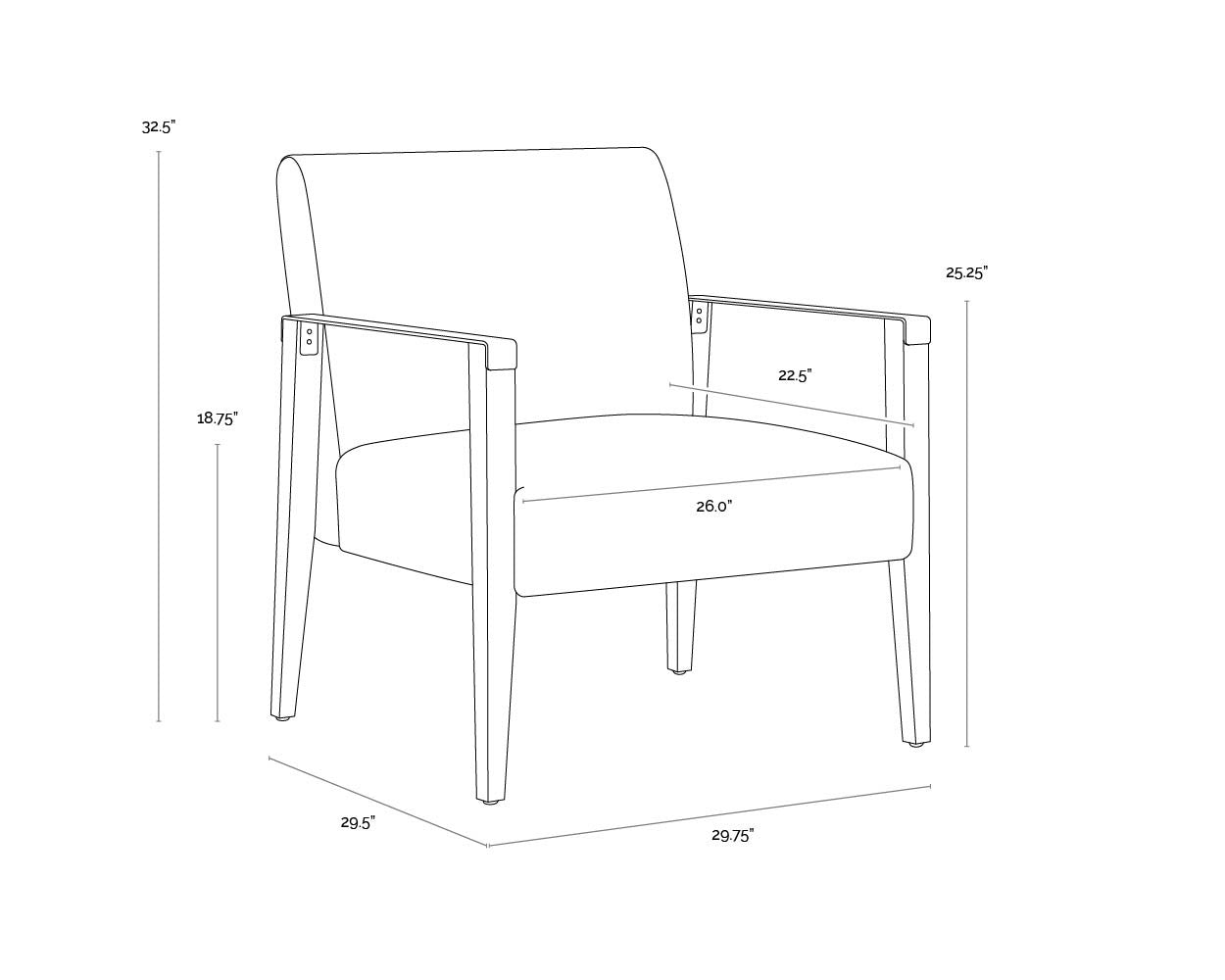 Earl Lounge Chair - Rustic Oak  Ludlow Sesame Leather