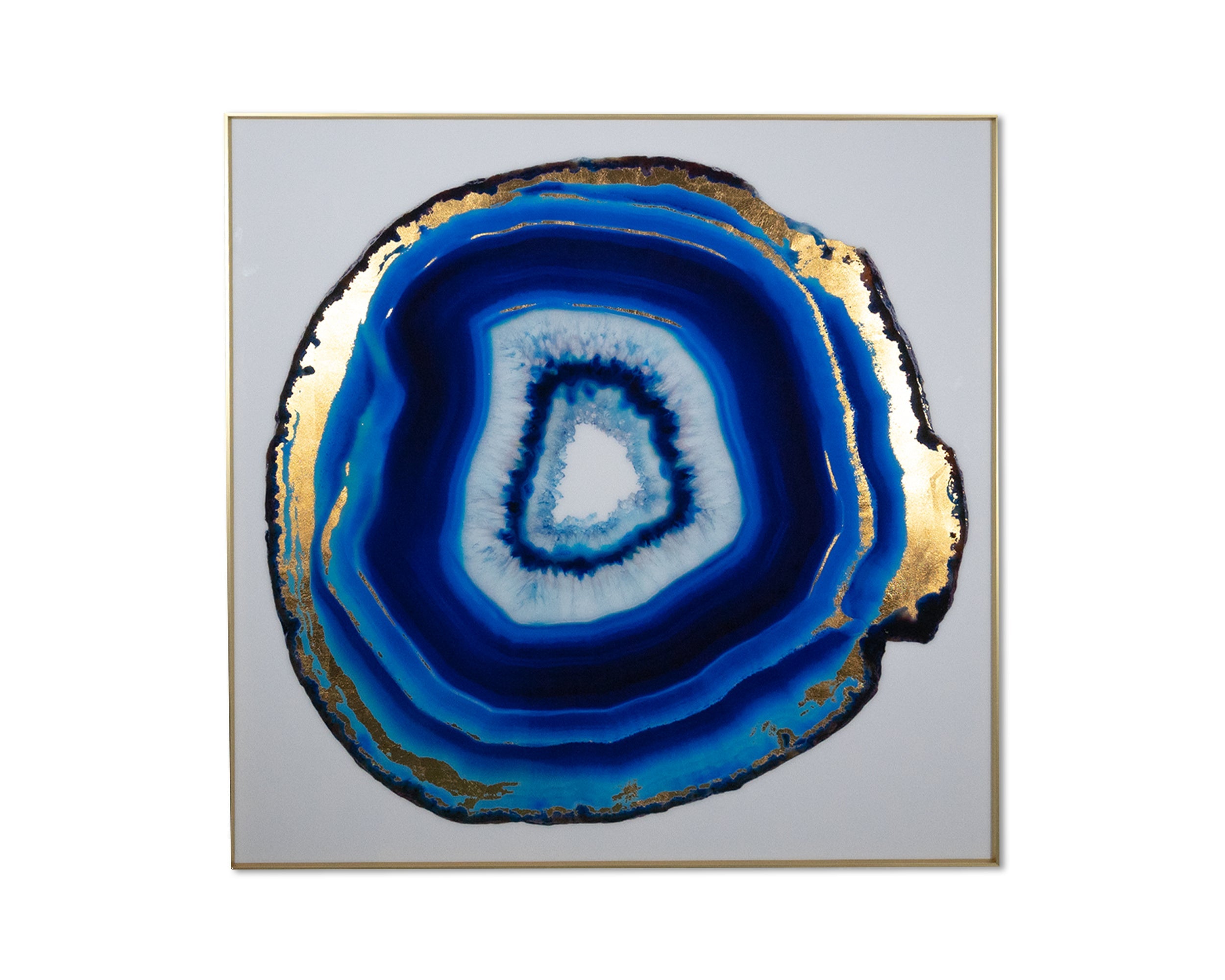 Blue Agate - 48" X 48"  Gold Frame