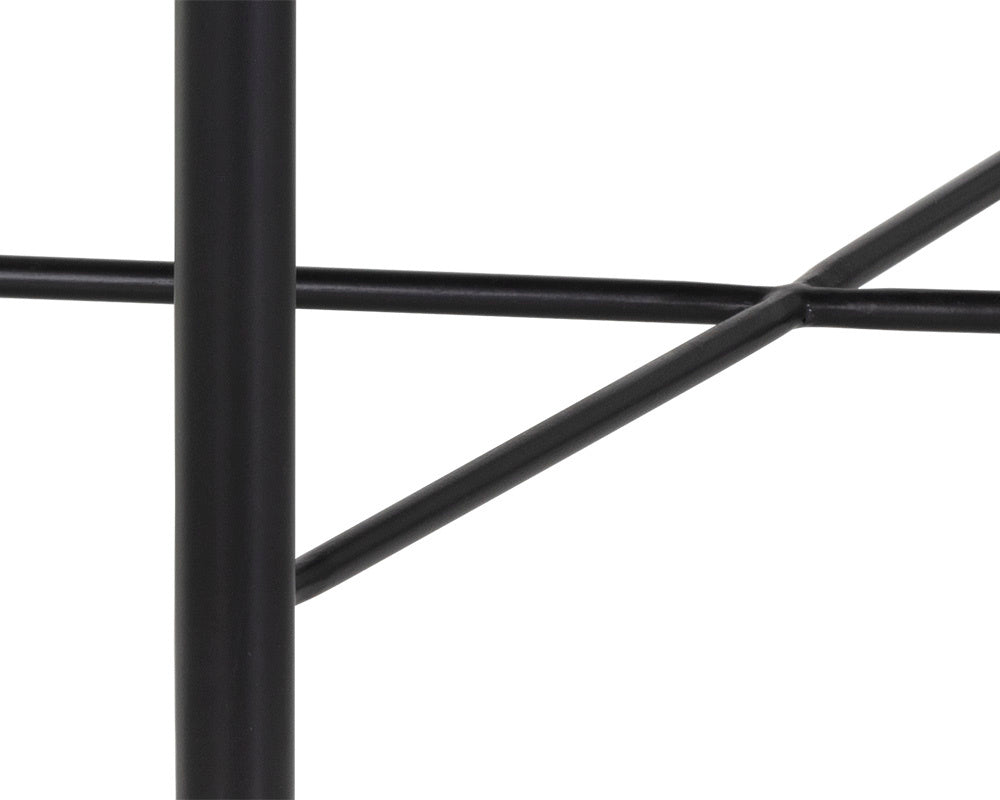 Riz Stool - Black Leather