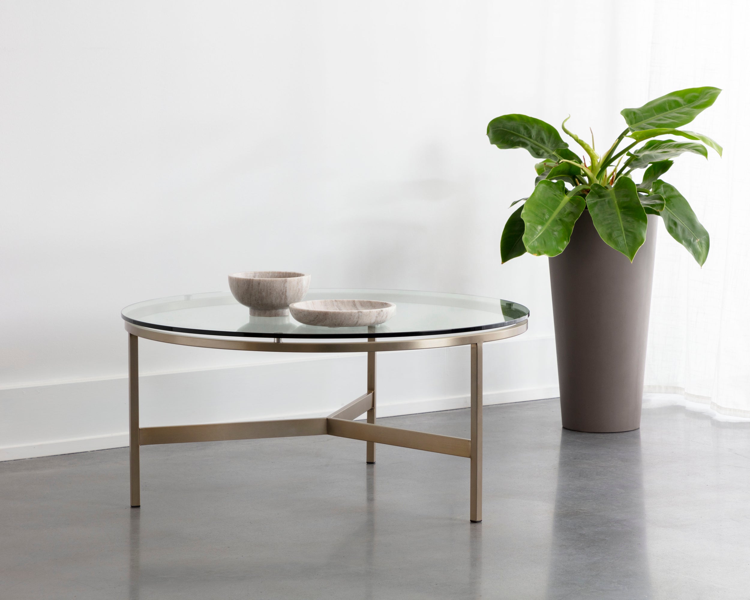 Flato Coffee Table - Antique Brass