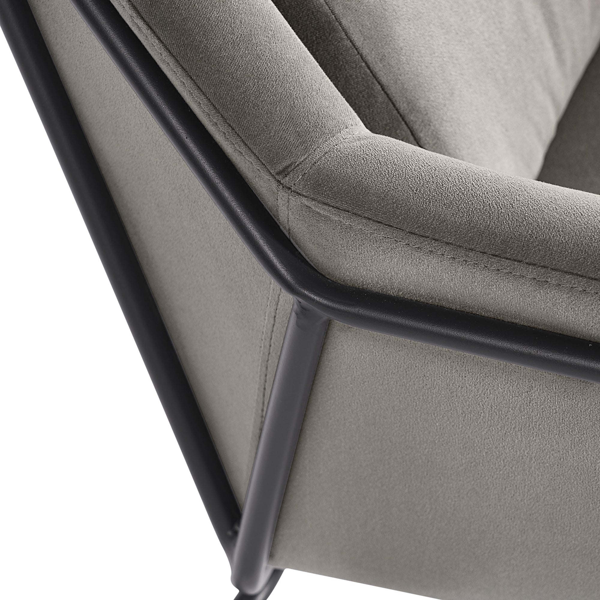 Watts Lounge Chair - Black  Antonio Charcoal