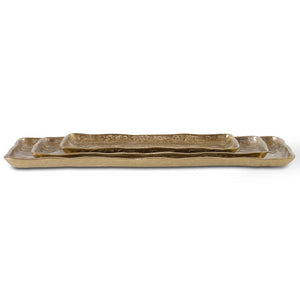 Uttermost Artisan Antique Gold Trays, S/3