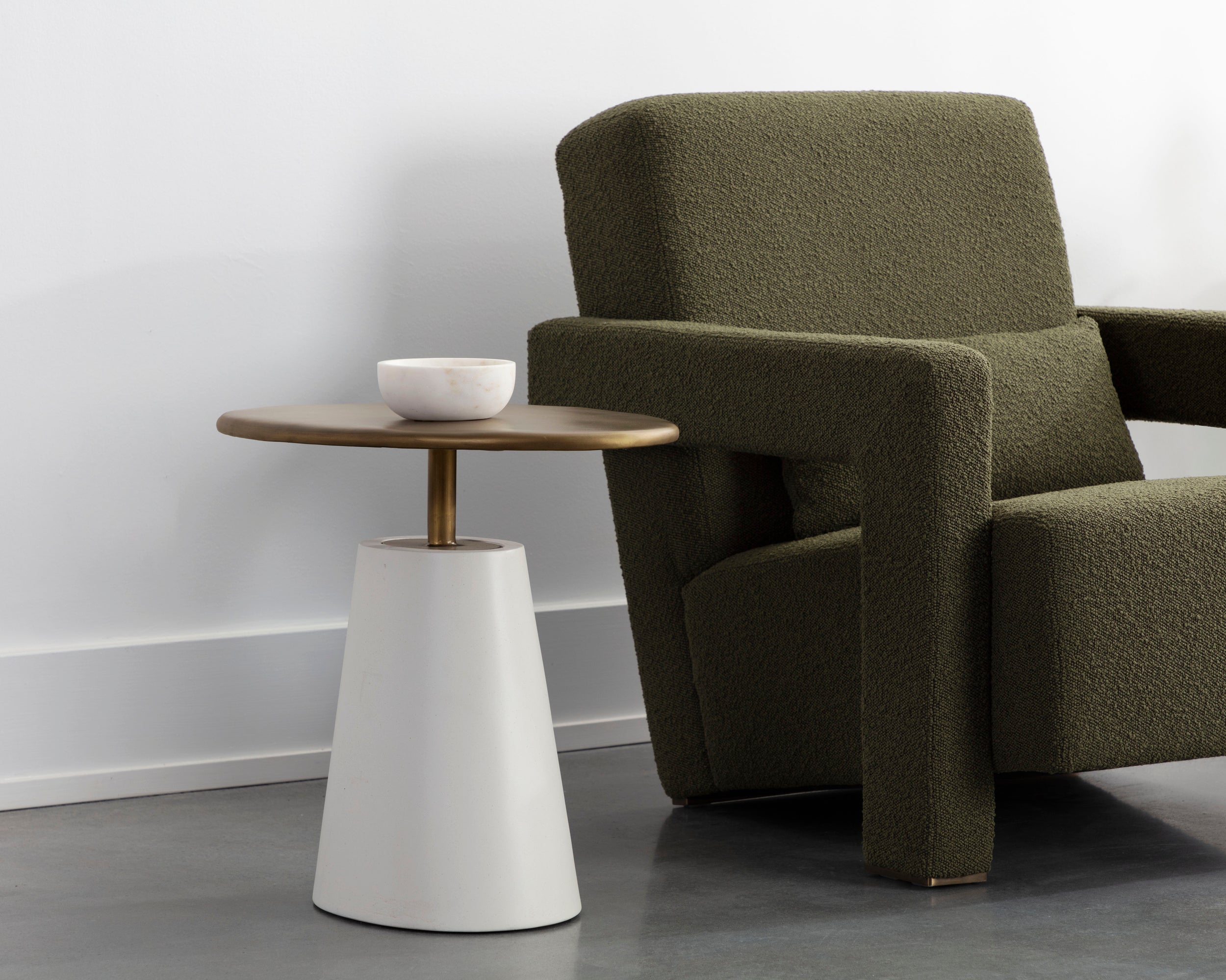 Kadin Side Table - White