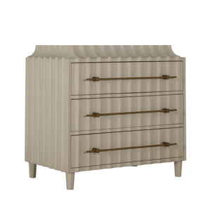Gabby - Merigold Wood Arch Graces Chest - 3 Drawers, Sesame White - SCH-175498