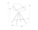 Owen Swivel Counter Stool - Town Grey