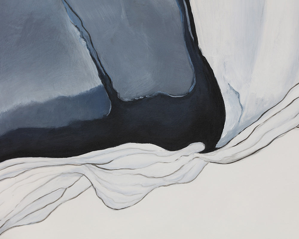 Glacial Rock - 48" X 72"  Black Floater Frame
