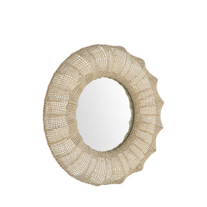 Gabby - Delilah Circle Accent Mirror - Winter White - SCH-175466