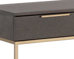 Rebel Console Table With Drawers  - Gold  Charcoal Grey