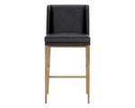 Joplin Barstool - Milliken Charcoal / Vera White Pepper