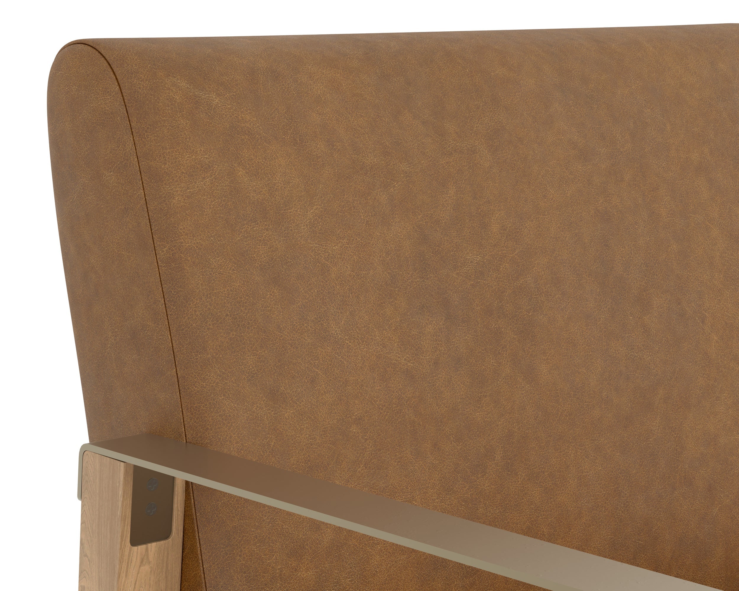 Earl Lounge Chair - Rustic Oak  Ludlow Sesame Leather