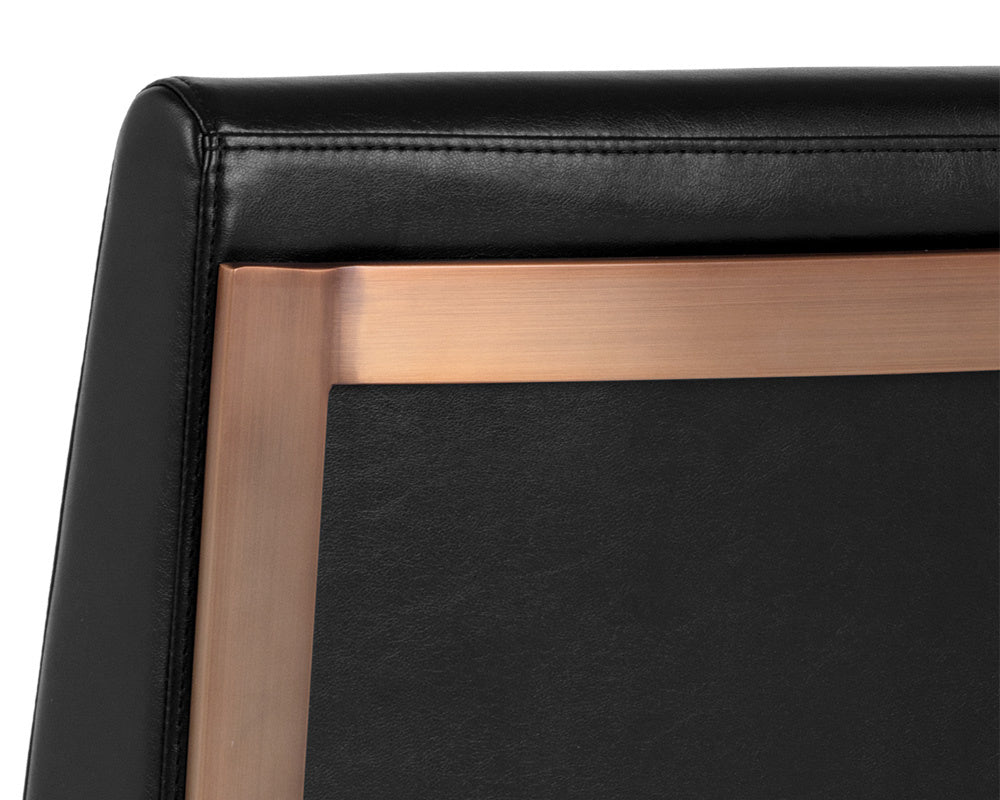 Dean Dining Chair - Antique Brass  Cantina Black