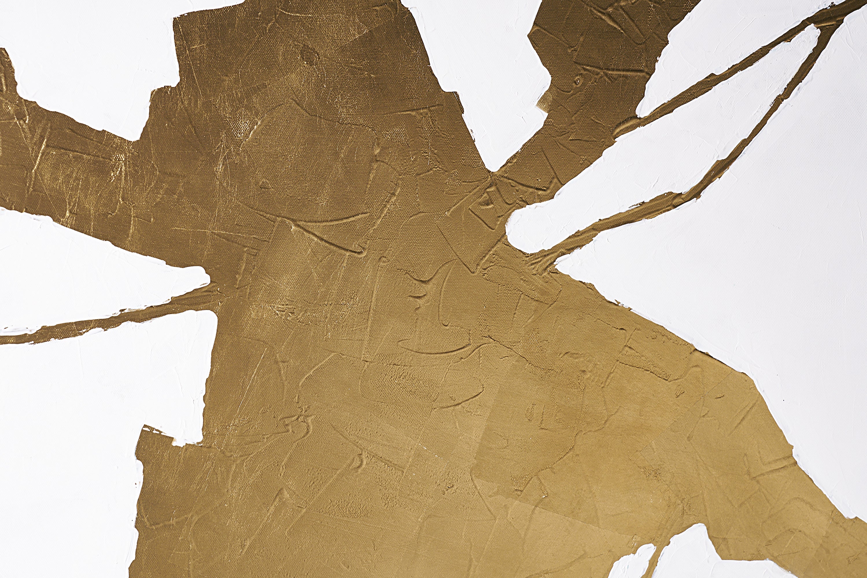 Fractured Fix - 40" X 60"  Gold Floater Frame