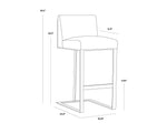 Dean Barstool - Antique Brass  Cantina Black