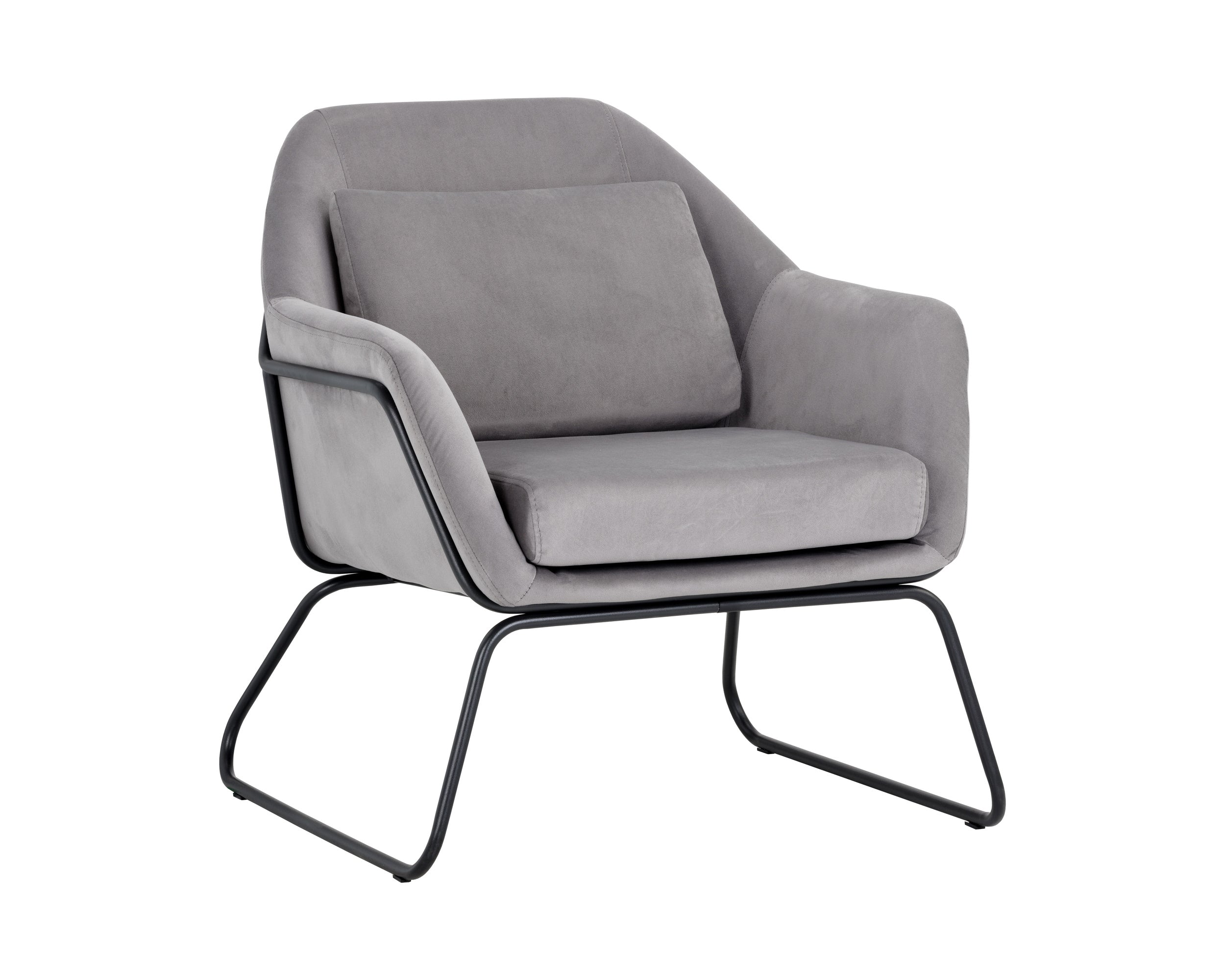 Watts Lounge Chair - Black  Antonio Charcoal