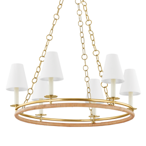 Hudson Valley Lighting Swanton Chandelier-Aged Brass