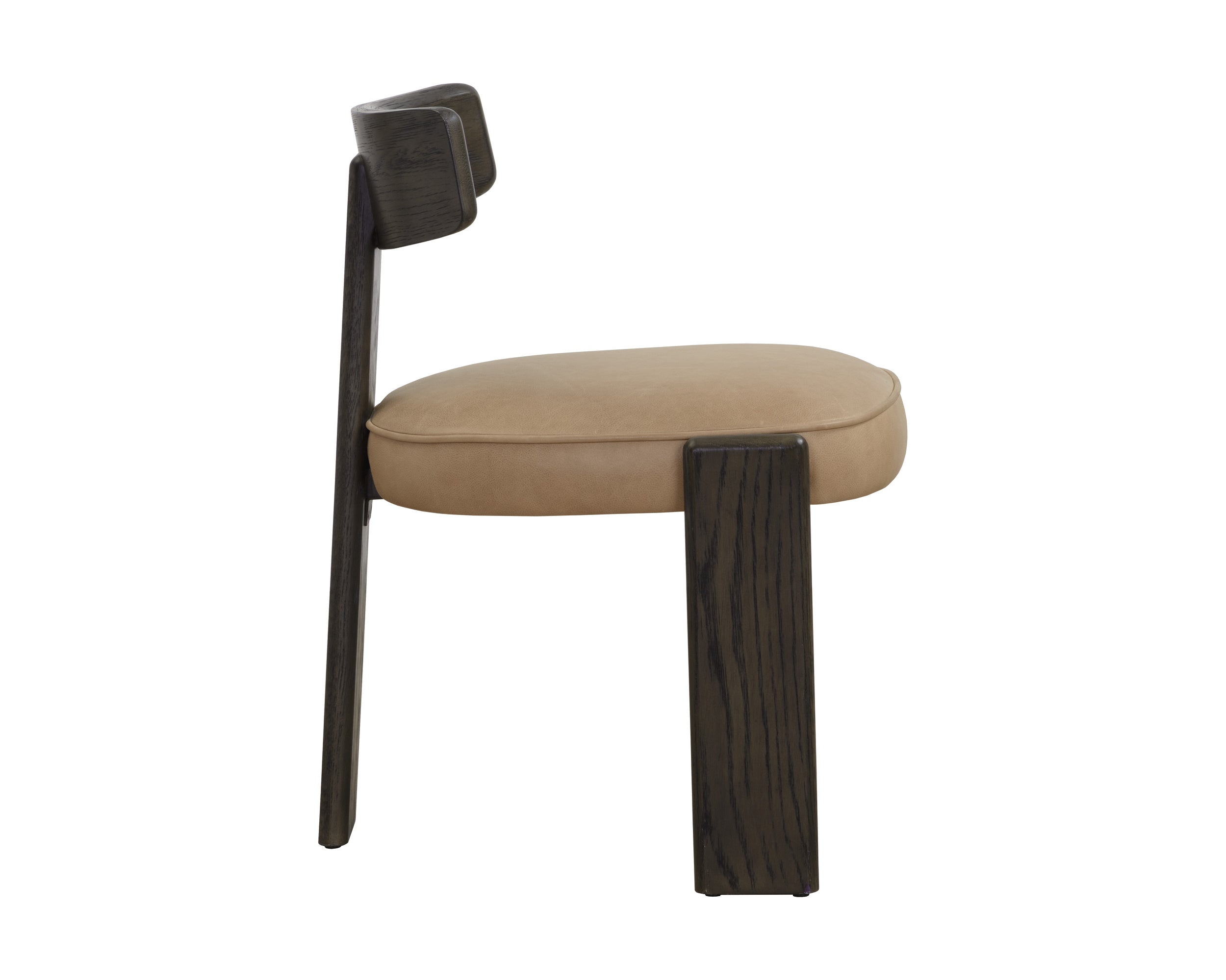 Horton Dining Chair - Dark Brown  Sahara Sand Leather