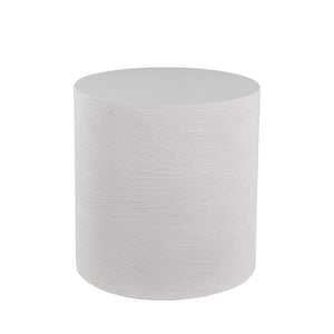 Summer Classics - Caraway Cast Stone Round Outdoor Pedestal Side Table - Natural Stone - 1417101