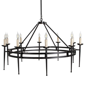 Gabby - Tyrell Metal Brushed Antique Black Chandelier - SCH-175658